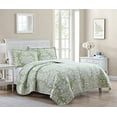 thumbnail image 2 of Laura Ashley Rowland Quilt Set, King, Sage, 2 of 5