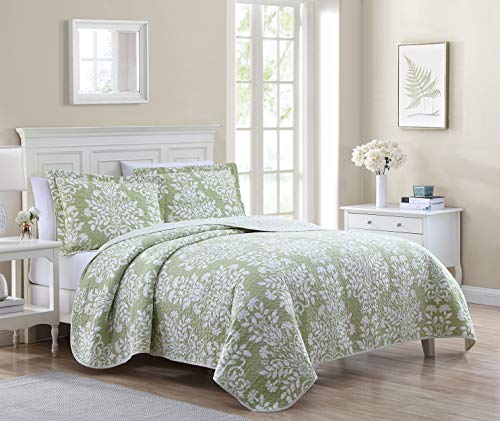 組み合わせ自由自在 Laura Ashley Flora Collection Quilt Set 100% Cotton, Reversible  Bedding with Matching Sham(s), Pre-Washed for Added Softness, Quee（並行輸入品）  通販