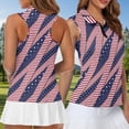 thumbnail image 4 of HUIACONG American Flag Golf Shirt for Men Short Sleeve Womens Sleeveless Golf Shirts Lightweight 1/4 Zip Sleeveless Tennis Tops for Women Collared Quick Dry Outdoor Outfits Woman M, 4 of 7