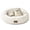 Cream-23"×23"×6", variant on Cat Bed With Hooded Blanket  Round Fluffy Pet For Cats/small Dogs Cozy Donut Cuddler Machine Washable Faux & Anti-slip Bottom(23"*23"*6" Grey)