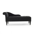 thumbnail image 2 of Harrison Tufted Roll Arm Chaise Lounge Jet Black, 2 of 14