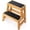 Natural, variant on Wood Step Stool for Adults and Kids, 17 Inch Tall, Non-Slip Surface, 500 lbs Capacity