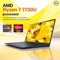 thumbnail image 3 of Dell Inspiron 15.6" Touchscreen Laptop, AMD Ryzen 7 7730U, 16GB RAM, 512GB SSD, Windows 11 Pro, Carbon Black, 3 of 8