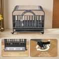 thumbnail image 5 of 46in Heavy Duty Furniture Style Dog Crate with Removable Trays, Wheels for High Anxiety Dogs - Secure Indoor Kennel for Large Breeds, 5 of 9