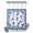Blue, White, Denim, variant on No Hook Shower Curtain, Sage Green Floral Shower Curtains for Bathroom with See Through Top Window, Vintage Flowers Botanical Farmhouse Greek Key Waterproof Bath Curtain Stand Up Stall 36"x72"
