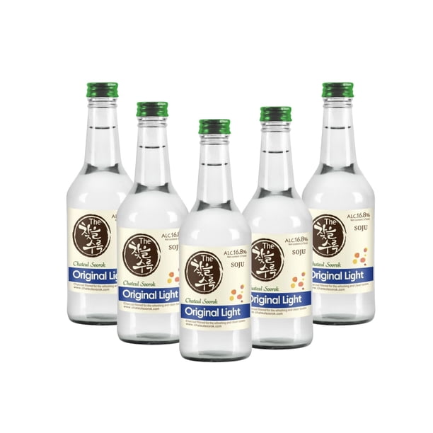 Licor de Arroz Coreano Soju Applease de Manzana The Chateulsurok Sabor Frutal de Gran Variedad de Varios Paquetes (Uva 5 Botellas)