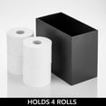 thumbnail image 4 of mDesign Tall Steel Toilet Paper 4-Roll Bathroom Storage Holder Bin - Matte Black, 4 of 6