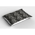 thumbnail image 2 of Ambesonne Ethnic Pillow Sham 2 Pack, Monochrome Animal Spots Dots, 36"x20", Black and Cream, 2 of 3