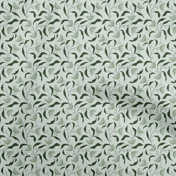 oneOone Cotton Poplin Light Mint Green Fabric Asian Batik Floral Craft Projects Decor Fabric Printed By The Yard 42 Inch Wide