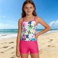 thumbnail image 5 of JAJAHO Girls Swimsuit 3 Pieces Long Sleeve Rash Guard Set Tropical Printed Tankini Bathing Suits Summer Kids Swimwear 3-10Y, 5 of 6