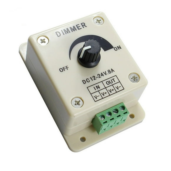 EeaseMX Interruptor de pared con regulador de intensidad LED PWM de 12 V y 8 A, duradero.