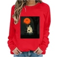 thumbnail image 2 of Frostluinai Women's Ghost Sweater Crweneck Sweatshirts Fall Holiday Pullover Top Halloween Long Sleeve Graphic Sweat Shirts, 2 of 6