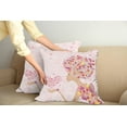 thumbnail image 2 of Ambesonne Pink Throw Pillow Cover 2 Pack, Flowers Girl Butterflies, 16", Multicolor, 2 of 7