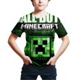 thumbnail image 1 of T-shirt à Manches Courtes Imprimé Jeu Minecraft pour Enfants, 1 of 5