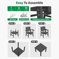 thumbnail image 4 of WINSOON 5-Piece HIPS All Weather Outdoor Patio Dining Sets, 1-Table 4-Chairs, Sturdy Frame & Easy to Install for Family Use，Grey, 4 of 9