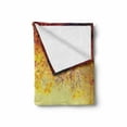 thumbnail image 2 of Leaves Soft Flannel Fleece Throw Blanket, Retro Style Faded Inspirational Autumn Photo with Distressed Effects Bohemian, Cozy Plush for Indoor and Outdoor Use, 70" x 90", Orange Yellow, by Ambesonne, 2 of 6