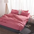 thumbnail image 1 of Juego de cama de algodón suave lavado Colores sólidos - Twin, Full, Queen, King, 1 of 6