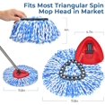 thumbnail image 3 of UYGDUY-Matthew Cleaning 6Pack Blue Microfiber Spin Mop Replacement Head Compatible with EasyWring Spin Mop Replace Head-EasyWring High Absorbency,Machine Washable, Microfiber Spin Mop Refills, 3 of 4