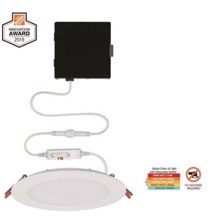 Commercial Electric Ultra Slim 6 in. Color Select Canless Recessed LED Kit