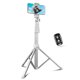 thumbnail image 1 of Trípode para teléfono SENSYNE 67 con palo para selfies y control remoto (plateado), 1 of 6