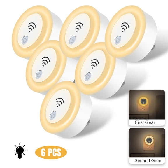 Ultrasonic Pest Repeller 6 Pack, Pest Control Set of Electronic Plug in Indoor for Pests，LED Night Light, Plug-in Bathroom,Toilet,Stairs,Kitchen,Hallway,Kids,Adults,Compact Nightlight,warm light