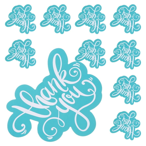 50pcs Mini Thank You Cards for Showing Thanks with Unique Design and Paper Green