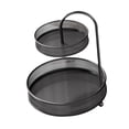 thumbnail image 2 of Cesta de frutas, frutero antideslizante de 2 niveles, soporte de almacenamiento, cesta para verduras Negro, 2 of 9