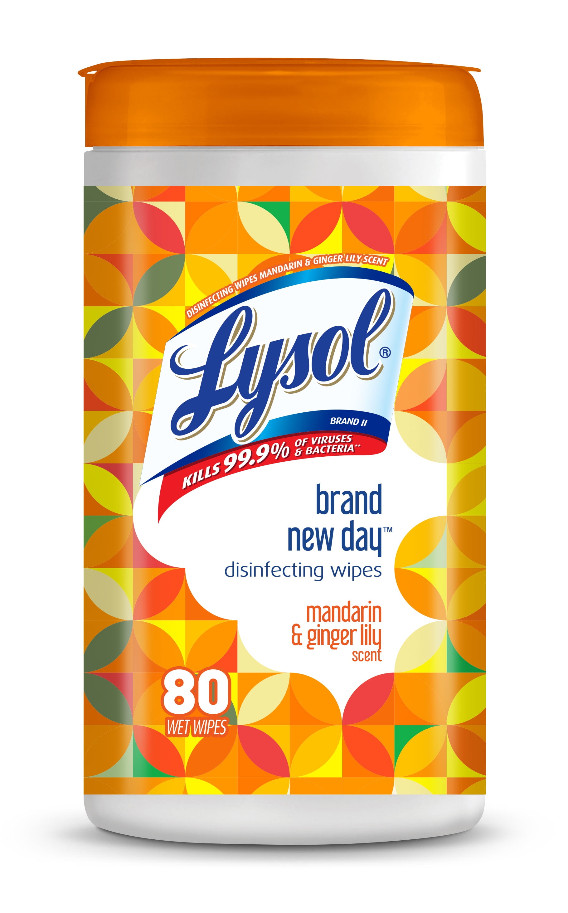 Lysol Disinfecting Wipes, Mandarin & Gingerlily, 80ct, Brand New Day ...