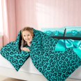 thumbnail image 5 of Erosebridal Leopard Satin Bow Ribbon Twin Bedding for Girls, Cheetah Animal Print Lace Bedding Comforter Set, Black Reversible 7 Pieces, 5 of 6