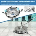 thumbnail image 3 of 20" Pressure Washer Surface Cleaner with Dual Handles - Stainless Steel, 4-Wheel Design for Driveways, Sidewalks, Curbs, Decks & Patios - 4600 PSI Pressure Washer Accessory, 3 of 8