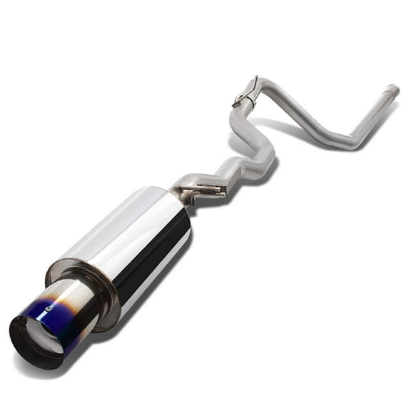 DNA Motoring CBE-CC95-BT For 1995 to 2003 Chevy Cavalier Stainless Steel Catback Exhaust System 4" Muffler (Brunt Muffler Tip) 2.2L 96 97 98 99 00 01 02
