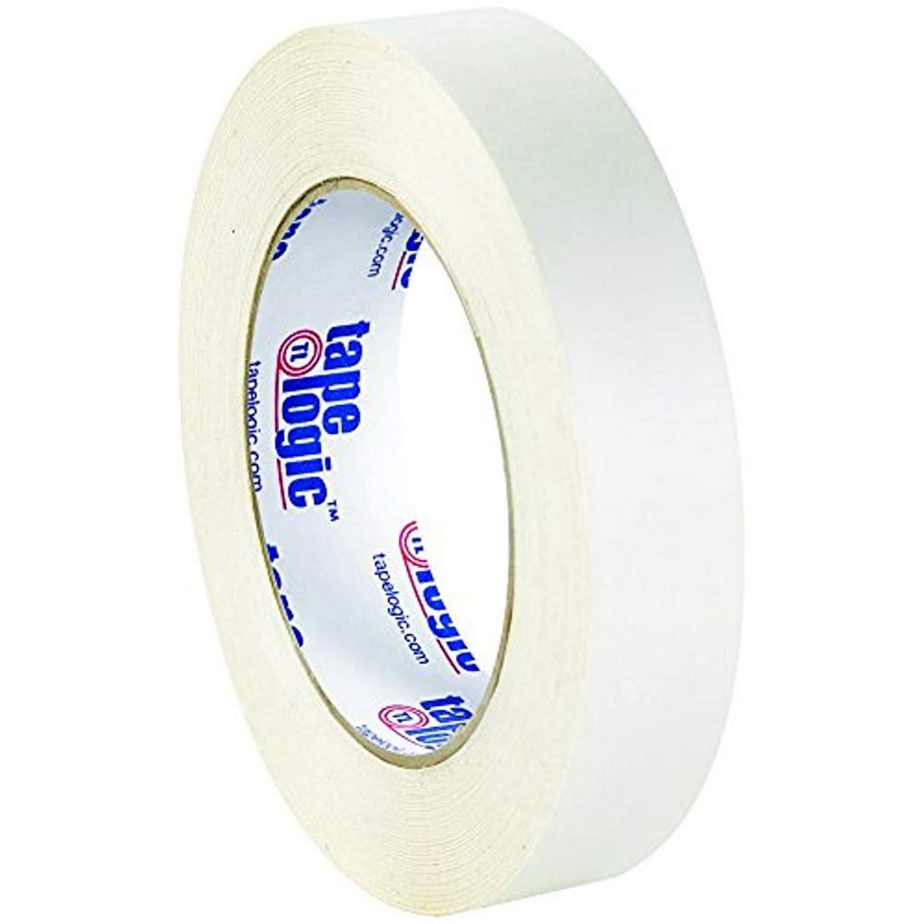 Tape Logic Tlt9854602Pk Double Sided Film Tape, 3.5 Mil, 1" X 60 Yds, White, 2/Pack