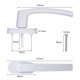 thumbnail image 3 of Aluminum Alloy Window Handle, Concealed Screw, Metal Rod, Metal Cover, Solid Aluminum Handle, Mirror Painting, White Color, 3 of 3