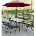thumbnail image 4 of Gardenised QI003817 17.75 x 13.25 in. Decorative Cast Iron Patio Umbrella Base, Brown - Round, 4 of 15