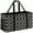 Black, variant on Standing Extra Large Utility Tote Bag, Foldable Reusable Grocery Bags, Reusable Shopping Bag, Large Tote Bag With Handles for Storage, Picnics, Beach, Pool, Laundry
