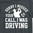thumbnail image 3 of Instant Message - Sorry Missed Call Driving Golf - Men's Short Sleeve Graphic T-shirt, 3 of 6