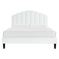 thumbnail image 3 of Modway Daisy Modern Performance Velvet Twin Platform Bed in White, 3 of 7