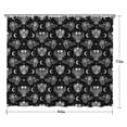 thumbnail image 5 of Black Skeleton Rose Moon Pattern Shower Curtain 84"x72" ,Bathroom Decorative Shower Curtains Set with 12 Hooks,Modern Waterproof Washable Shower Curtain, 5 of 6