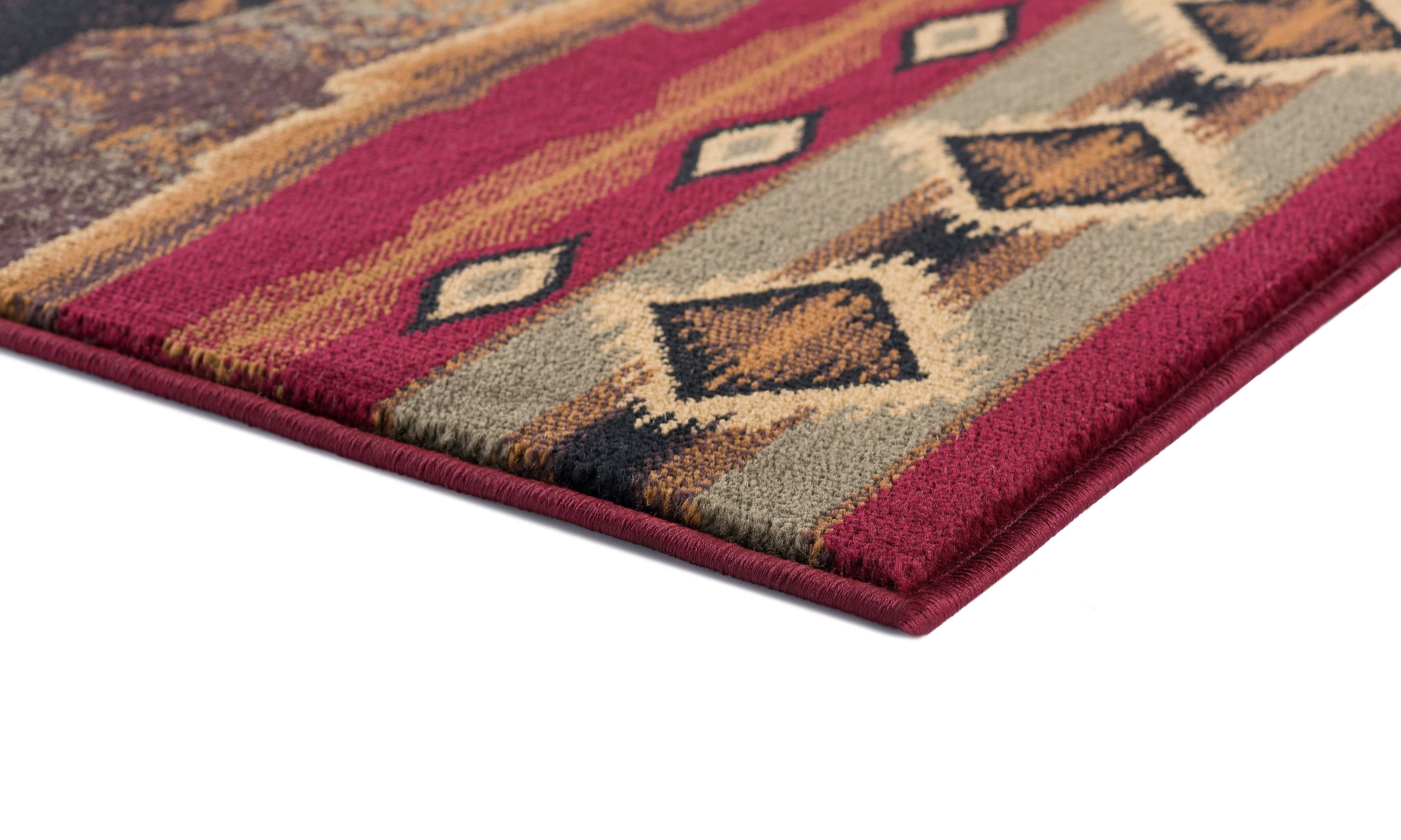 Nature Novelty 9' x 12' Red and Beige Polypropylene Indoor Area Rug