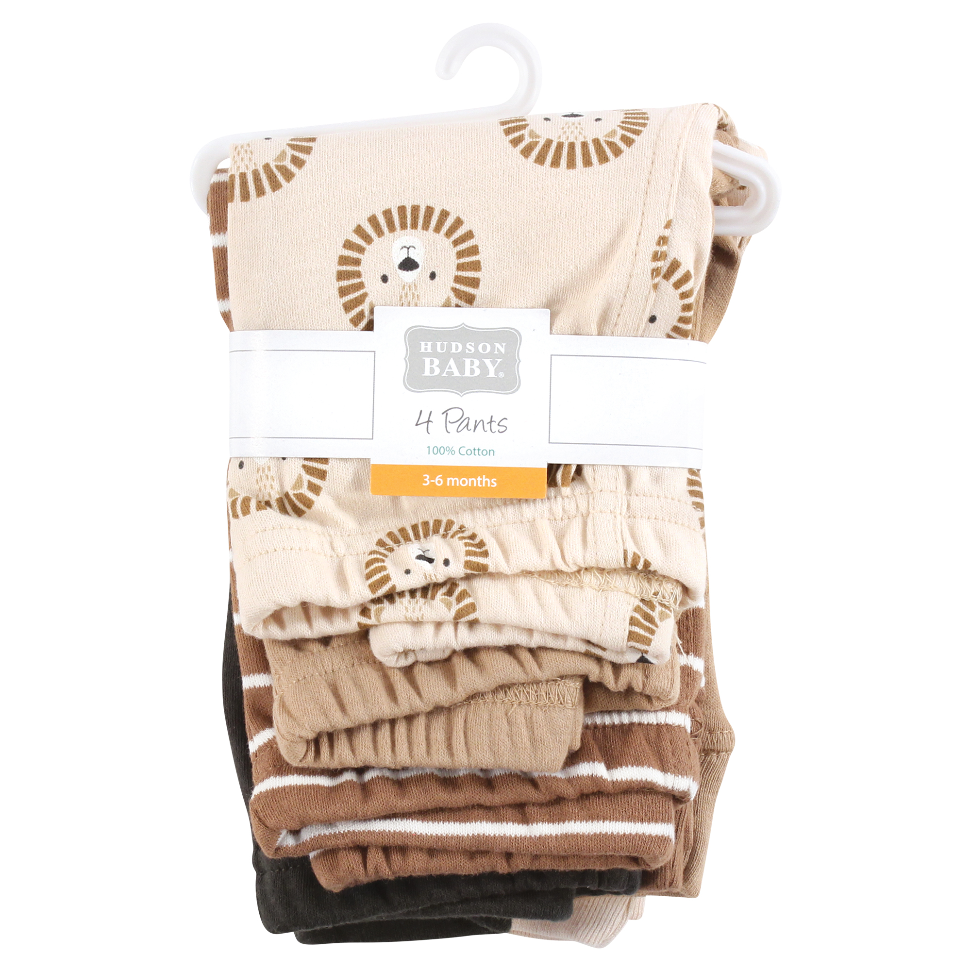 Hudson Baby Cotton Pants and Leggings, Brave Lion, 0-3 Months