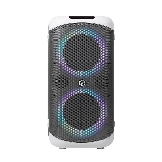 Bocina Inalámbrica Portátil STF Allure 5"x2 con Luz LED RGB Color Blanco