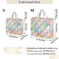 thumbnail image 2 of FORMRS Womens Corduroy Tote Bag Crossbody Shoulder Handbag with Pocket, Colorful Geometric, 2 of 7