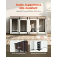 thumbnail image 4 of KFFKFF Canine Enclosure Furniture, 72 inch Interior Dog Pen with Dual Slide Doors, Wood Canine Crate Side Table with Detachable Tray, Versatile Dog Enclosure Table for Petite, Average, Big Dogs, 4 of 9