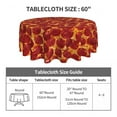 thumbnail image 2 of Tablecloth Pepperoni Pizza Food Round Table Cloth Delicious Table Cover Tablecloths Events Dining Tables Table Decoration, 2 of 4