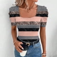 thumbnail image 2 of Usted Es Más Que una Camisa de Puntuación de Prueba, Cuello Redondo Casual, Camisa de Manga Corta para Mujeres, 2 of 4