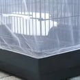 thumbnail image 4 of Recogedor de semillas para jaula de pájaros, elástico y ajustable, ajuste universal, cubierta de malla de nailon, evita que las semillas se dispersen, fácil instalación, reutilizable, apto para, 4 of 6