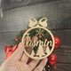 thumbnail image 3 of Copos de nieve de madera personalizados, decoración navideña, colgante, nombre cortado con láser, bola de Navidad, regalo, 3 of 5