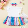 thumbnail image 4 of YABCSAZ Toddler Baby Easter Dress Ruffled Sleeveless Funny Cute Eggs Bunny Print Dress Girl Party Birthday Princess Dresses for Infant Newborn Size 9 M, 4 of 5