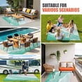thumbnail image 4 of Turquoise Coastal Wave Outdoor Rug for Patio/Deck/Porch, Non-Slip Large Area Rug 5 x 7 Ft, Summer Modern Ocean Beach Indoor Outdoor Rugs Washable Area Rugs, Reversible Camping Rug Carpet Runner, 4 of 8