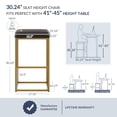 thumbnail image 2 of BELLEZE 30" Bar Height Bar Stools Set of 2, PU Leather Backless Barstools, Modern Upholstered Kitchen Stools with Metal Base Kitchen Island Chairs for Bar Pub Bistro, Grey & Gold, 2 of 7